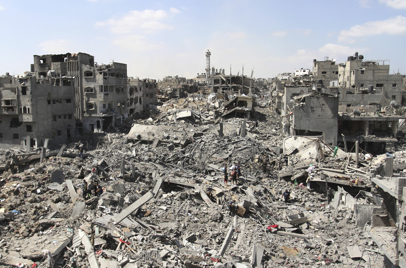 Ruins of buildings in Gaza